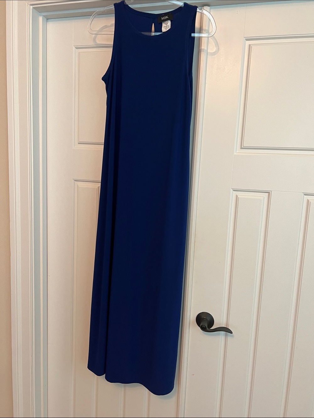 MSK Sleeveless Maxi Dress in Navy Blue